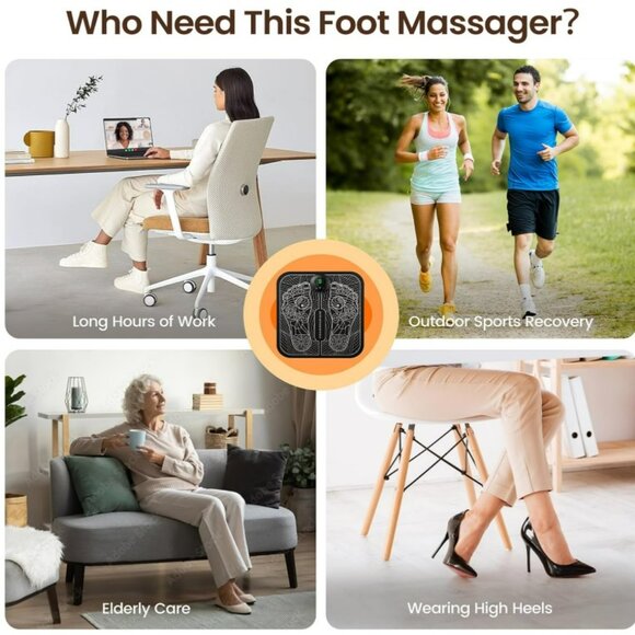 EMS Foot Massager Pad - Portable Massager Pad for Circulation and Pain Relief - Picture 7 of 8